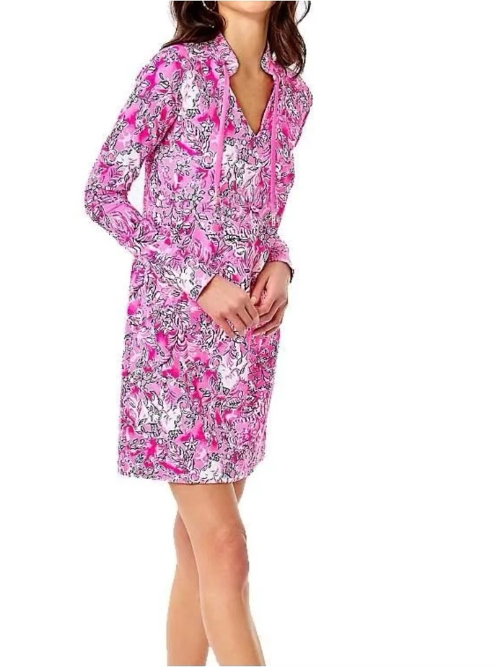 Lilly Pulitzer Pink Floral Cassi Dress Purrposefully Pink